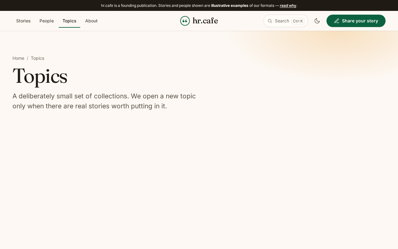 Screenshot: Topic collections