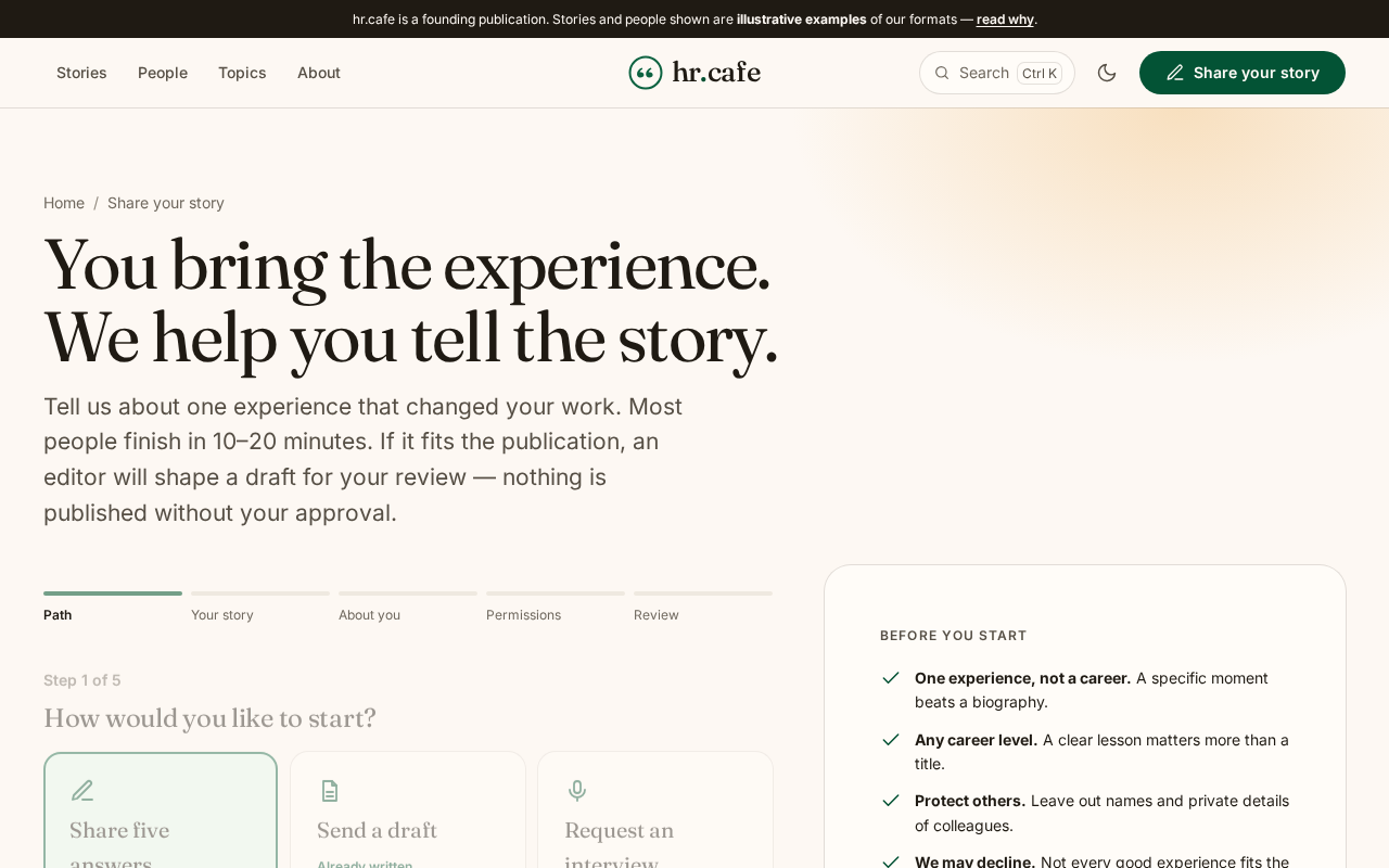 Screenshot: Contributing: step one